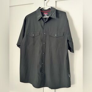 Men’s Karbon Black Short Sleeve Button-Up Shirt